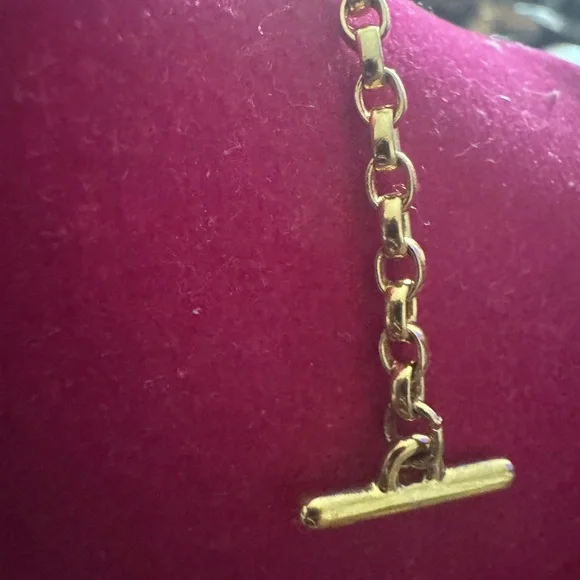 Givenchy Gold Tone Pendant Necklace with Black, Yellow, Green, and Blue Stones - Picture 7 of 7